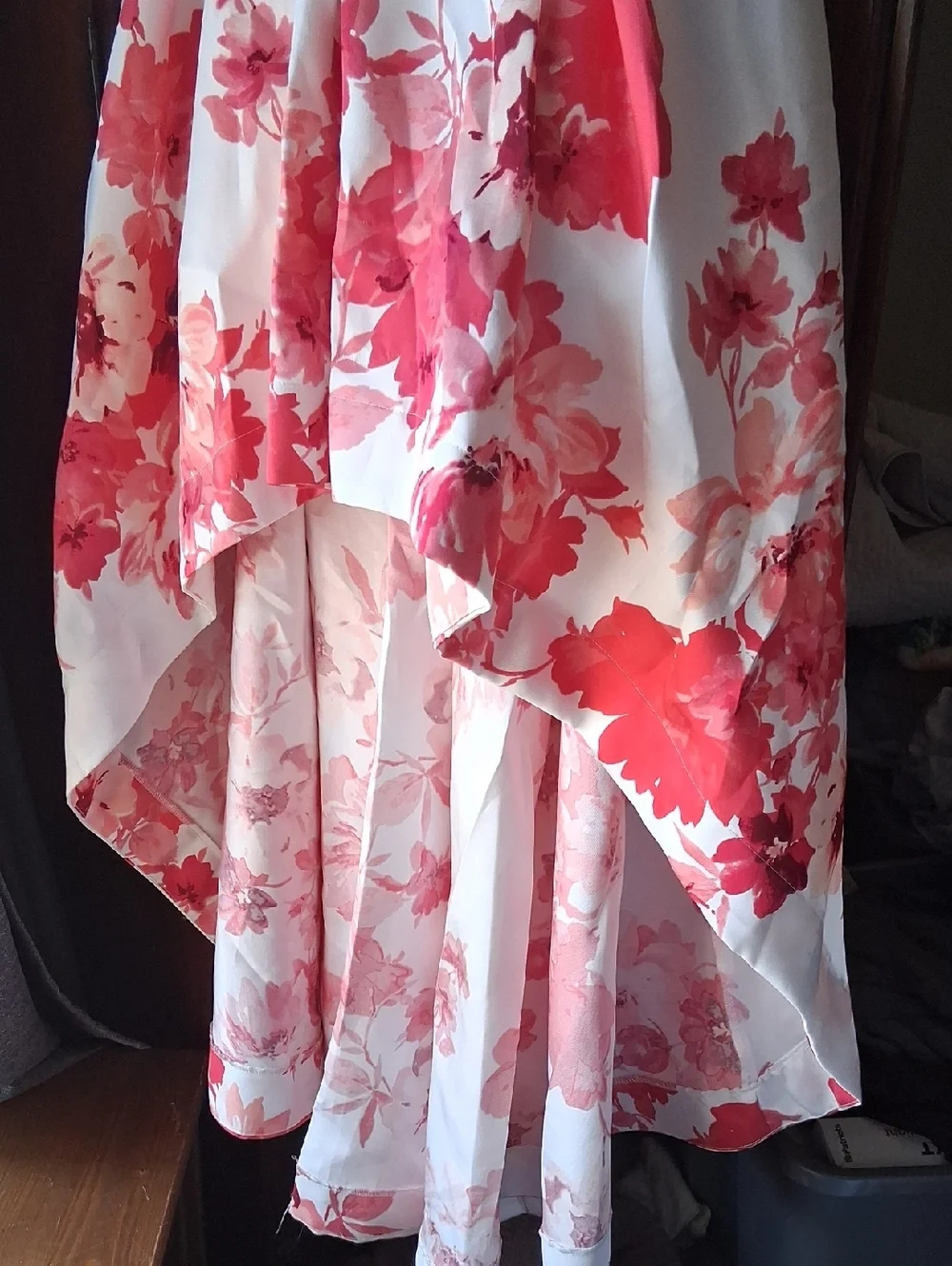 Xtraordinary Windsor Reds Floral High-Low Dress with Red Print Sz 5 Prom - Picture 9 of 16